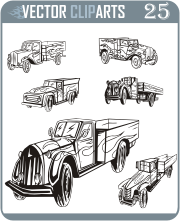 Vintage Truck Flames - professional vinyl-ready vector clipart package